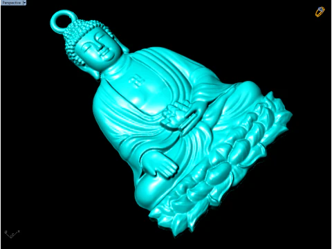 Amitabha Buddha Pendant - Adida Buddha pendant - Buddha pendant 3D Print Model