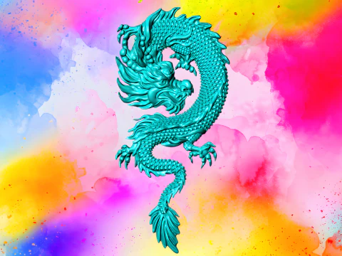 Dragon pendant - Dragon jewelry - Dragon for ring - N637 3D Print Model