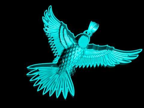 Eagle Pendant - 60 mm - N823121 Modello di stampa 3D