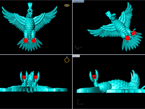 Eagle Pendant - 60 mm - N823121 Modello di stampa 3D