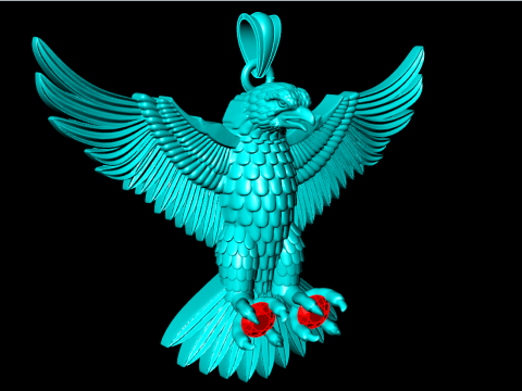 Eagle Pendant - 60 mm - N823121 Modello di stampa 3D