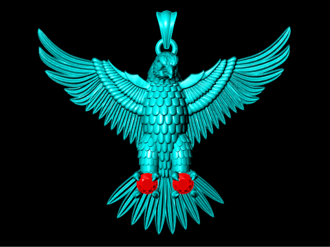 Eagle Pendant - 60 mm - N823121 Modello di stampa 3D