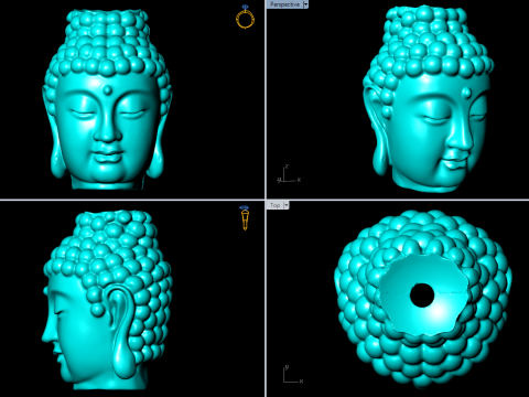 Buddha pendant - Buddha head - N827121 3D Druckmodell