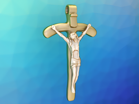God jesus Pendant - cross Pendant - N827256 3D Print Model