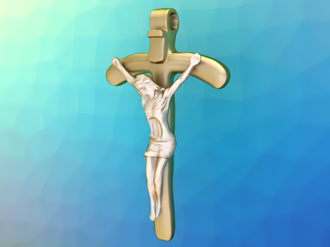 God jesus Pendant - cross Pendant - N827256 3D Print Model