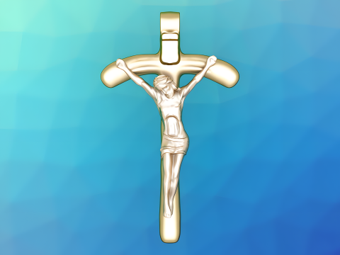 God jesus Pendant - cross Pendant - N827256 3D Print Model