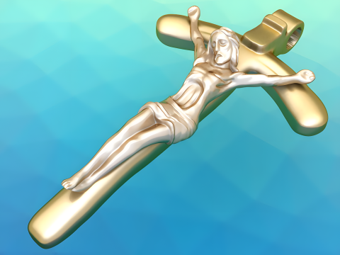 God jesus Pendant - cross Pendant - N827256 Modello di stampa 3D
