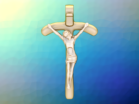 God jesus Pendant - cross Pendant - N827256 3D Print Model