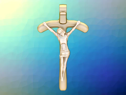 God jesus Pendant - cross Pendant - N827256 3D Print Model