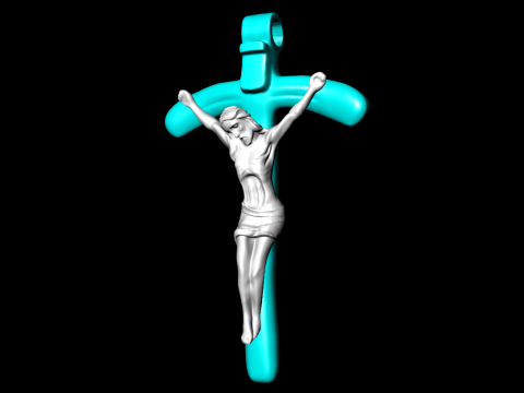 God jesus Pendant - cross Pendant - N827256 3D Print Model