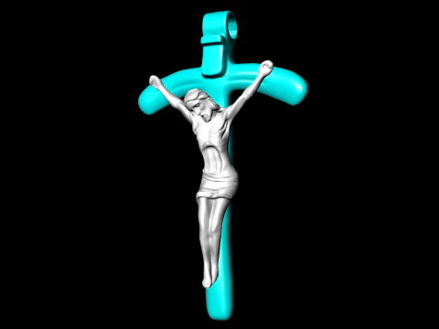 God jesus Pendant - cross Pendant - N827256 3D Print Model