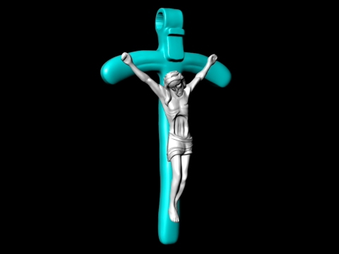 God jesus Pendant - cross Pendant - N827256 3D Print Model