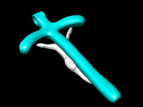 God jesus Pendant - cross Pendant - N827256 3D Print Model