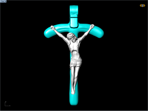 God jesus Pendant - cross Pendant - N827256 3D Print Model