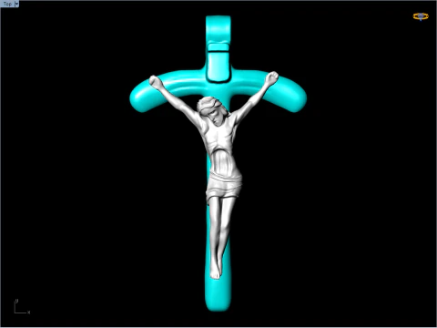God jesus Pendant - cross Pendant - N827256 3D Print Model