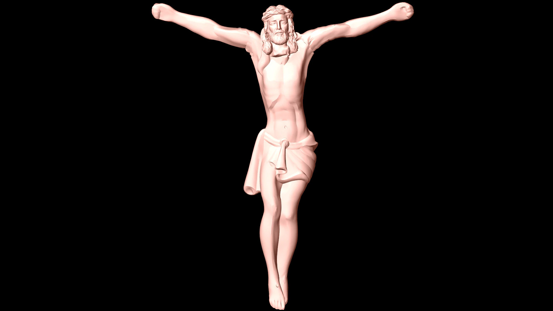 God Jesus Pendant - N827343 3D Print Model .c4d .max .obj .3ds .fbx .stl .blend