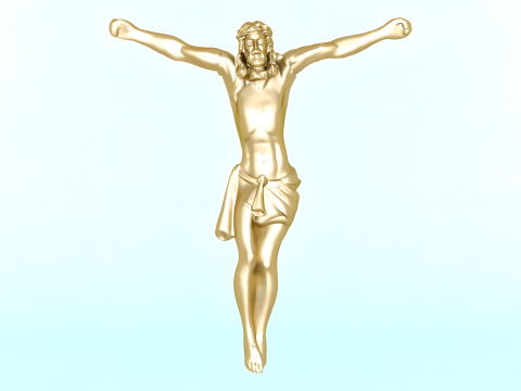 God Jesus Pendant - N827343 3D Print Model