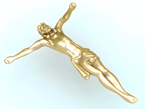 God Jesus Pendant - N827343 3D Print Model