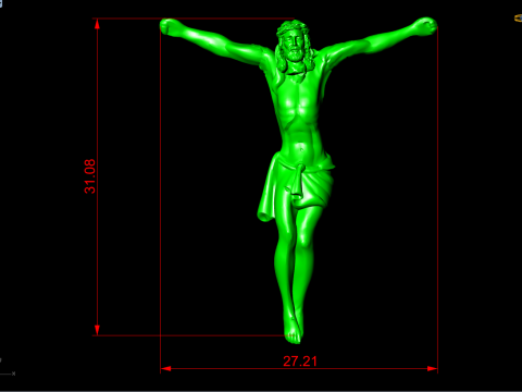 God Jesus Pendant - N827343 3D Print Model