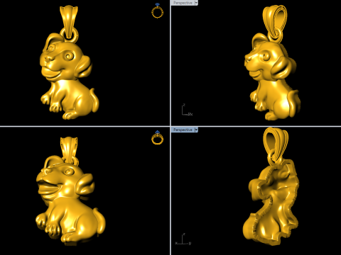 Dog pendant - Puppy pendant - N827358 3D Print Model