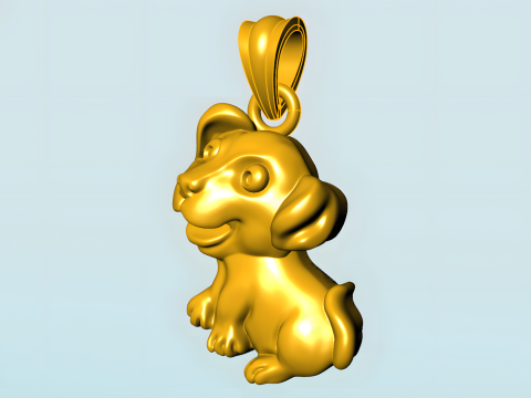 Dog pendant - Puppy pendant - N827358 3D Print Model