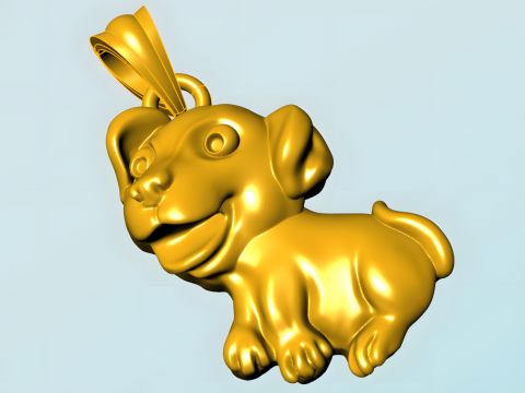 Dog pendant - Puppy pendant - N827358 3D Print Model
