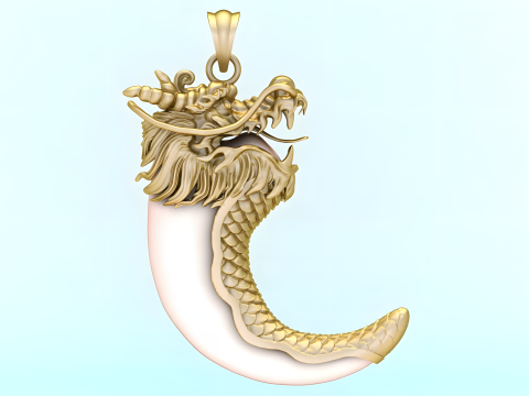 Dragon pendant - Bears claw - Tiger nails - Tiger fang - N828005 3Dプリントモデル