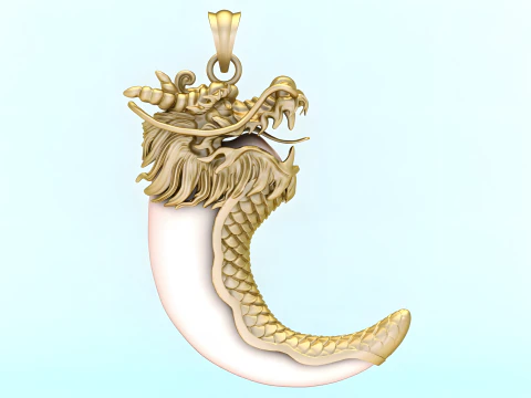 Drachenanhänger – Bärenklaue – Tigernägel – Tigerzahn – N828005 3D Druckmodell