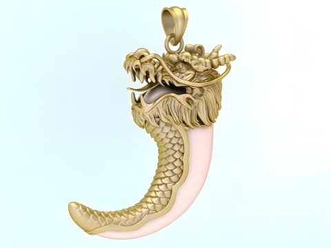 Dragon pendant - Bears claw - Tiger nails - Tiger fang - N828005 3D प्रिंट मॉडल
