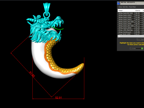 Dragon pendant - Bears claw - Tiger nails - Tiger fang - N828005 3D प्रिंट मॉडल
