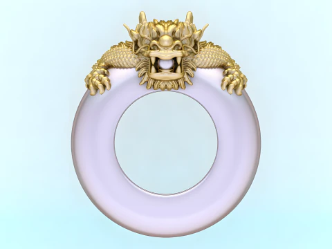 Dragon ring - Ivory ring - Ivory Elephants ring - N828128 3D Print Model