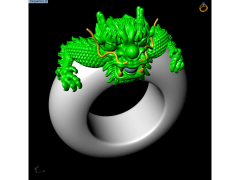 Dragon ring - Ivory ring - Ivory Elephants ring - N828128 3D Print Model