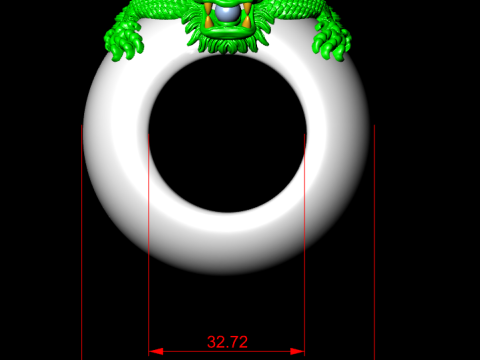 Dragon ring - Ivory ring - Ivory Elephants ring - N828128 3D Принт Модель