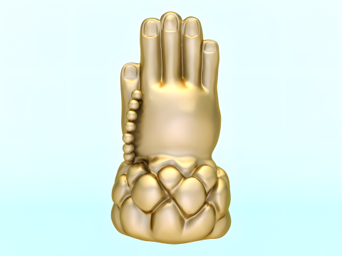 Buddha hand pendant - Buddha hand bracelet - N828408 Modèles 3D en vedette