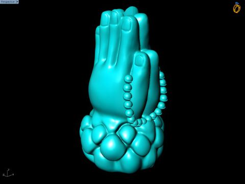 Buddha hand pendant - Buddha hand bracelet - N828408 Modèles 3D en vedette