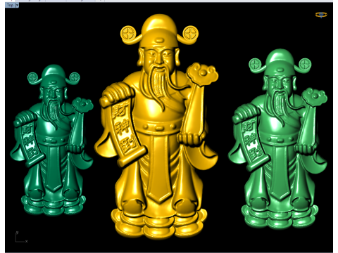 Caishen Pendant - God of Wealth Necklace - Amulet Feng Shui Jewelry - N829803 Modelo de Impressão 3D