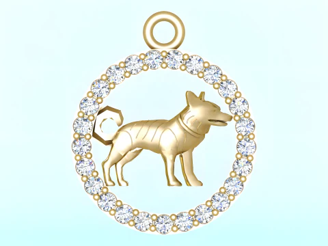 Dog Pendant - N1024 3D Print Model