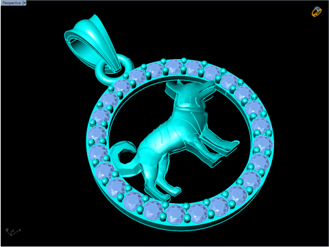 Dog Pendant - N1024 3D Принт Модель