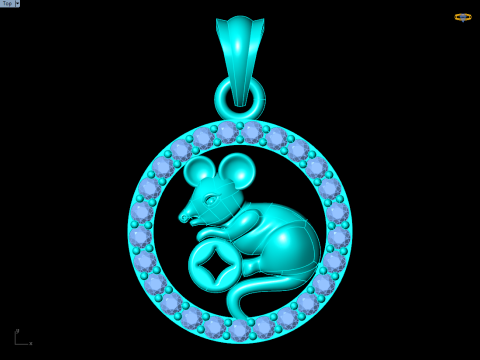 Zawieszka Myszka Miki - Zawieszka Myszka - N929 Model do druku 3D