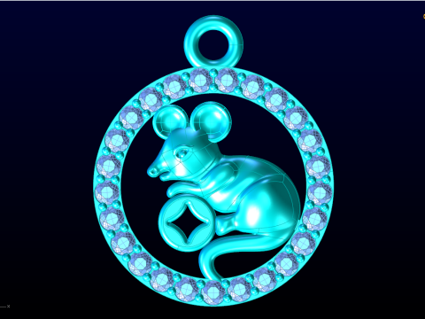 Zawieszka Myszka Miki - Zawieszka Myszka - N929 Model do druku 3D