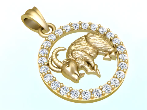Goat Pendant - Zodiac Pendant - N829210 3D Print Model