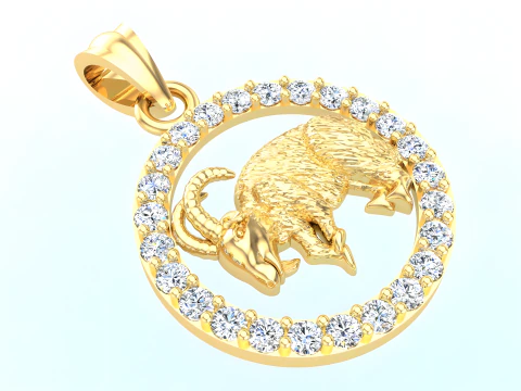 Goat Pendant - Zodiac Pendant - N829210 3D Print Model