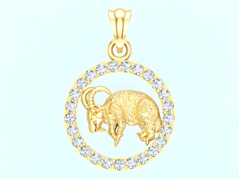 Goat Pendant - Zodiac Pendant - N829210 3D Print Model