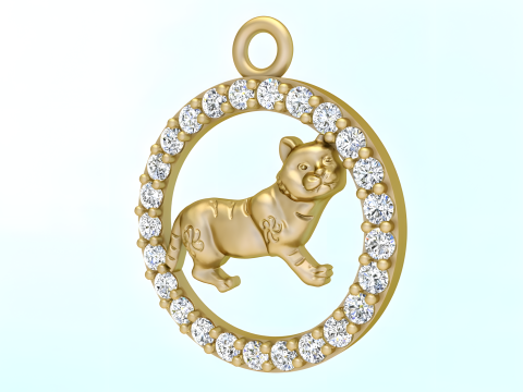 Cat pendant - Zodiac pendant - N829948 3D 打印模型