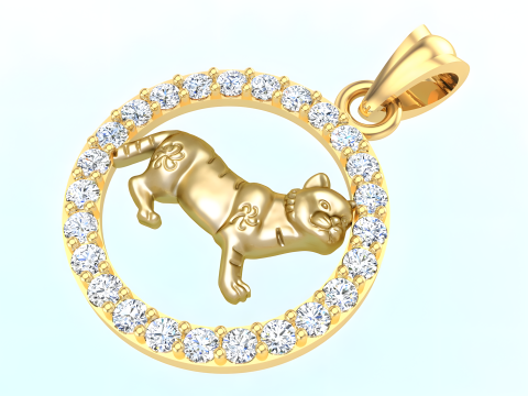 Cat pendant - Zodiac pendant - N829948 3D 打印模型