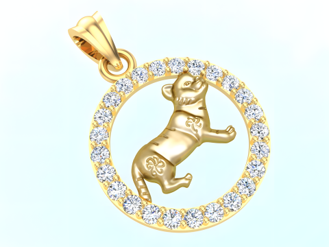 Cat pendant - Zodiac pendant - N829948 3D 打印模型