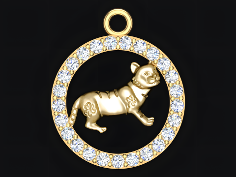 Cat pendant - Zodiac pendant - N829948 3D 打印模型