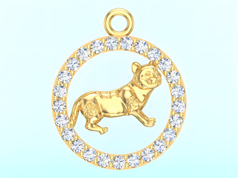 Cat pendant - Zodiac pendant - N829948 3D 打印模型