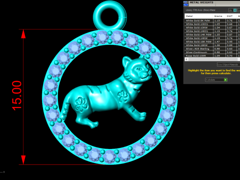 Cat pendant - Zodiac pendant - N829948 3D 打印模型