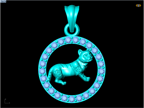Cat pendant - Zodiac pendant - N829948 3D 打印模型